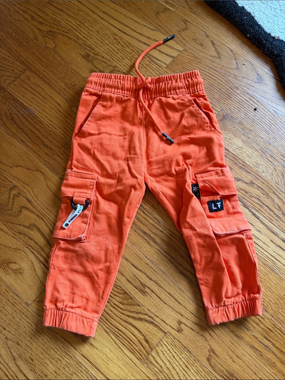 Little Trouble Kids Cargo Joggers - Orange